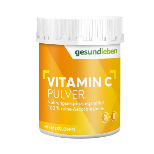 gesund leben Vitamin C Pulver (mit Messlöffel)